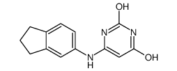 6-(2,3-dihydro-1H-inden-5-ylamino)-1H-pyrimidine-2,4-dione结构式