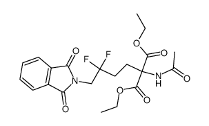 acetylamino-(3,3-difluoro-4-phthalimido-butyl)-malonic acid diethyl ester Structure