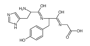2-[[(2S)-2-[[(2S)-2-amino-3-(1H-imidazol-5-yl)propanoyl]amino]-3-(4-hydroxyphenyl)propanoyl]amino]acetic acid结构式
