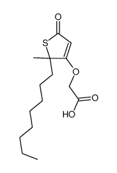 2-(2-methyl-2-octyl-5-oxothiophen-3-yl)oxyacetic acid Structure
