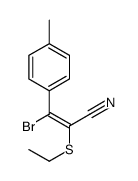 3-bromo-2-ethylsulfanyl-3-(4-methylphenyl)prop-2-enenitrile Structure