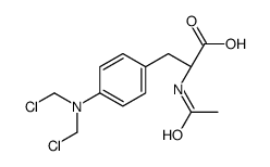 (2S)-2-acetamido-3-[4-[bis(chloromethyl)amino]phenyl]propanoic acid结构式