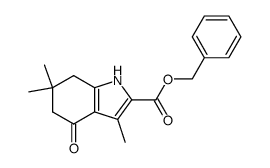 benzyl 3,6,6-trimethyl-4-oxo-4,5,6,7-tetrahydro-1H-indole-2-carboxylate结构式