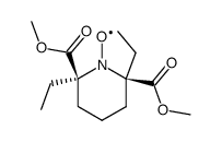 cis-2,6-diethylpiperidine-2,6-dicarboxylic acid dimethyl ester-1-oxyl radical结构式