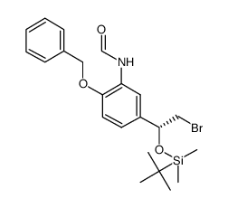 (R)-2-bromo-1-tert-butyldimethylsilyloxy-1-(3-formamido-4-benzyloxyphenyl)ethane Structure