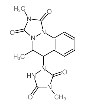 2,5-Dimethyl-6-(4-methyl-3,5-dioxo-1,2,4-triazolidin-1-yl)-5,6-dihydro-1H-(1,2,4)triazolo(1,2-a)cinnoline-1,3(2H)-dione结构式