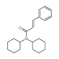 N,N-dicyclohexyl-3-phenyl-prop-2-enamide结构式