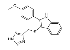 2-(4-Methoxyphenyl)-3-[(1H-tetrazol-5-yl)methylthio]-1H-indole Structure