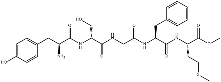 L-Tyr-D-Ser-Gly-L-Phe-L-Met-OMe结构式