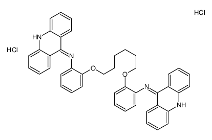 acridin-9-yl-[2-[6-[2-(acridin-9-ylazaniumyl)phenoxy]hexoxy]phenyl]azanium,dichloride结构式