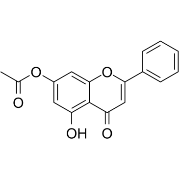5-羟基-7-乙酰氧基黄酮结构式