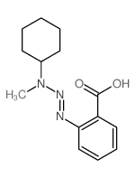 Benzoic acid,2-(3-cyclohexyl-3-methyl-1-triazen-1-yl)-结构式