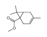 4,7,7-trimethylbicyclo<4,1,0>hept-3-ene-1-carboxylate Structure