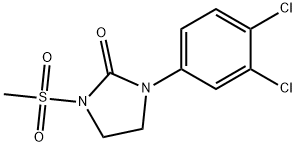 1-(3,4-Dichlorophenyl)-3-(methylsulfonyl)imidazolidin-2-one结构式