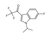 2,2,2-trifluoro-1-(6-fluoro-1-isopropyl-1H-indol-3-yl)-ethanone结构式