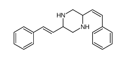 2,5-bis(2-phenylethenyl)piperazine Structure