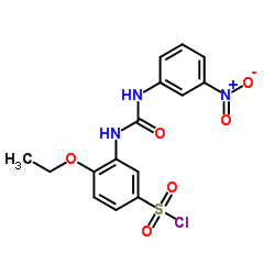 4-ETHOXY-3-[3-(3-NITRO-PHENYL)-UREIDO]-BENZENE-SULFONYL CHLORIDE结构式