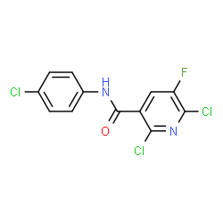 N-(4-CHLOROPHENYL)-2,6-DICHLORO-5-FLUORONICOTINAMIDE结构式