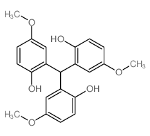 2-[bis(2-hydroxy-5-methoxy-phenyl)methyl]-4-methoxy-phenol Structure