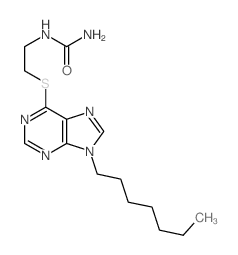 2-(9-heptylpurin-6-yl)sulfanylethylurea Structure