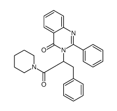 3-(1-oxo-3-phenyl-1-piperidin-1-ylpropan-2-yl)-2-phenylquinazolin-4-one结构式