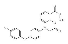 Benzoic acid, 2-(((4-((4-chlorophenyl)methyl)phenoxy)acetyl)oxy)-, met hyl ester structure