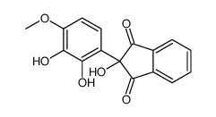 2-(2,3-dihydroxy-4-methoxyphenyl)-2-hydroxyindene-1,3-dione结构式