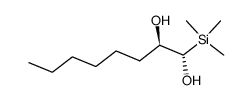 (1S,2R)-1-(trimethylsilyl)octane-1,2-diol结构式