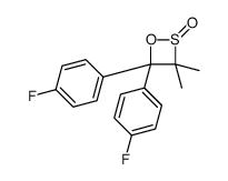 4,4-bis(4-fluorophenyl)-3,3-dimethyloxathietane 2-oxide Structure