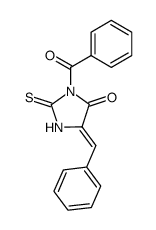 3-benzoyl-5-benzylidene-2-thioxo-imidazolidin-4-one结构式