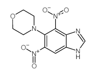 1H-Benzimidazole, 4,6-dinitro-5-(4-morpholinyl)- structure