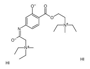 2-[4-[[2-[diethyl(methyl)azaniumyl]acetyl]amino]-2-hydroxybenzoyl]oxyethyl-diethyl-methylazanium,diiodide Structure
