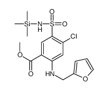 4-Chloro-2-[(2-furylmethyl)amino]-5-[[(trimethylsilyl)amino]sulfonyl]benzoic acid methyl ester结构式