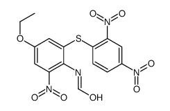 N-[2-(2,4-dinitrophenyl)sulfanyl-4-ethoxy-6-nitrophenyl]formamide Structure