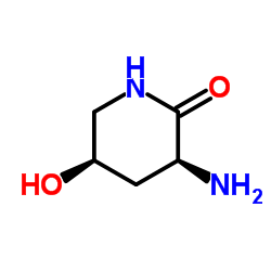 (3S,5R)-3-Amino-5-hydroxy-2-piperidinone结构式