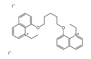 1-ethyl-8-[5-(1-ethylquinolin-1-ium-8-yl)oxypentoxy]quinolin-1-ium,diiodide结构式