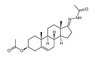 3β-acetoxy-androst-5-en-17-on-acetylhydrazone结构式