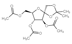 1,2-O-ISOPROPYLIDENE-BETA-D-FRUCTOFURANOSE 3,4,6-TRIACETATE Structure