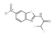 2-Dichloroacetylamino-6-nitrobenzothiazole结构式