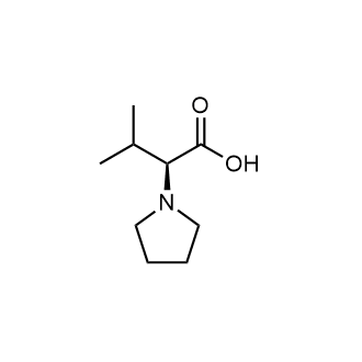 (2S)-3-甲基-2-(吡咯烷-1-基)丁酸结构式
