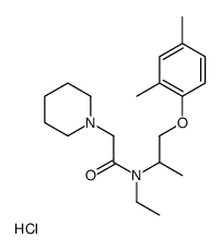 N-[1-(2,4-dimethylphenoxy)propan-2-yl]-N-ethyl-2-piperidin-1-ium-1-ylacetamide,chloride结构式