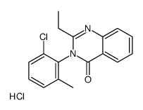 3-(2-chloro-6-methylphenyl)-2-ethylquinazolin-4-one,hydrochloride Structure