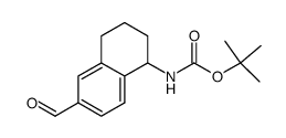 (6-formyl-1,2,3,4-tetrahydro-naphthalen-1-yl)-carbamic acid tert-butyl ester Structure