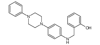 2-[[4-(4-phenylpiperazin-1-yl)anilino]methyl]phenol Structure