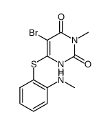 5-bromo-3-methyl-6-(2-methylaminophenylthio)-uracil结构式