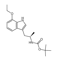 [(R)-2-(7-Ethoxy-1H-indol-3-yl)-1-methyl-ethyl]-carbamic acid tert-butyl ester Structure