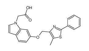 2-[6-[(5-methyl-2-phenyl-1,3-thiazol-4-yl)methoxy]indol-1-yl]acetic acid结构式