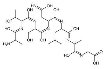 (2S)-2-[[(2S)-2-[[(2S)-2-[[(2S)-4-amino-2-[[(2S)-2-[[(2S,3R)-2-[[(2S)-2-aminopropanoyl]amino]-3-hydroxybutanoyl]amino]-3-hydroxypropanoyl]amino]-4-oxobutanoyl]amino]-4-methylpentanoyl]amino]propanoyl]amino]propanoic acid Structure