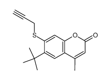 4-methyl-6-(tert-butyl)-7-(prop-2-ynylthio)-2H-chromen-2-one结构式