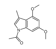 1-(4,6-dimethoxy-3-methylindol-1-yl)ethanone结构式